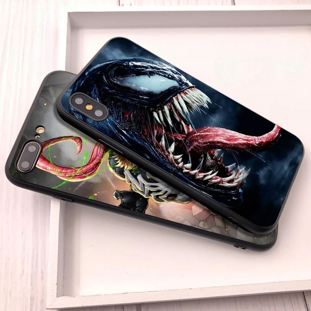 Venom для Fundas iPhone 11 Pro XS Max чехол для iPhone 8 Plus XR Coque чехол для iPhone 5S 6 7 Plus SE X 11 чехол для телефона