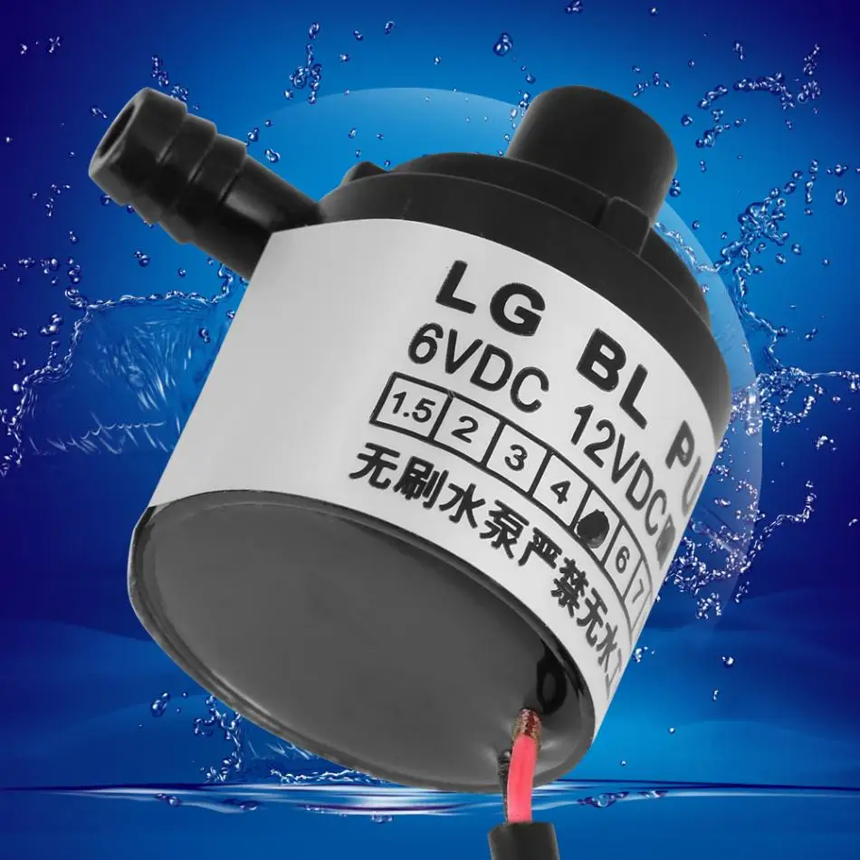 DC 12V 5W Ультра тихий бесколлекторный погружной водяной насос 2 5 m головка подъема