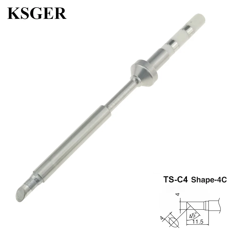 1pcs TS-C4 KSGER TS100 паяльник наконечник 65 Вт Цифровой сменный наконечник сварочные инструменты ЖК-паяльная станция DIY Мини программируемый Электрический - Цвет: 1pcs TS-C4