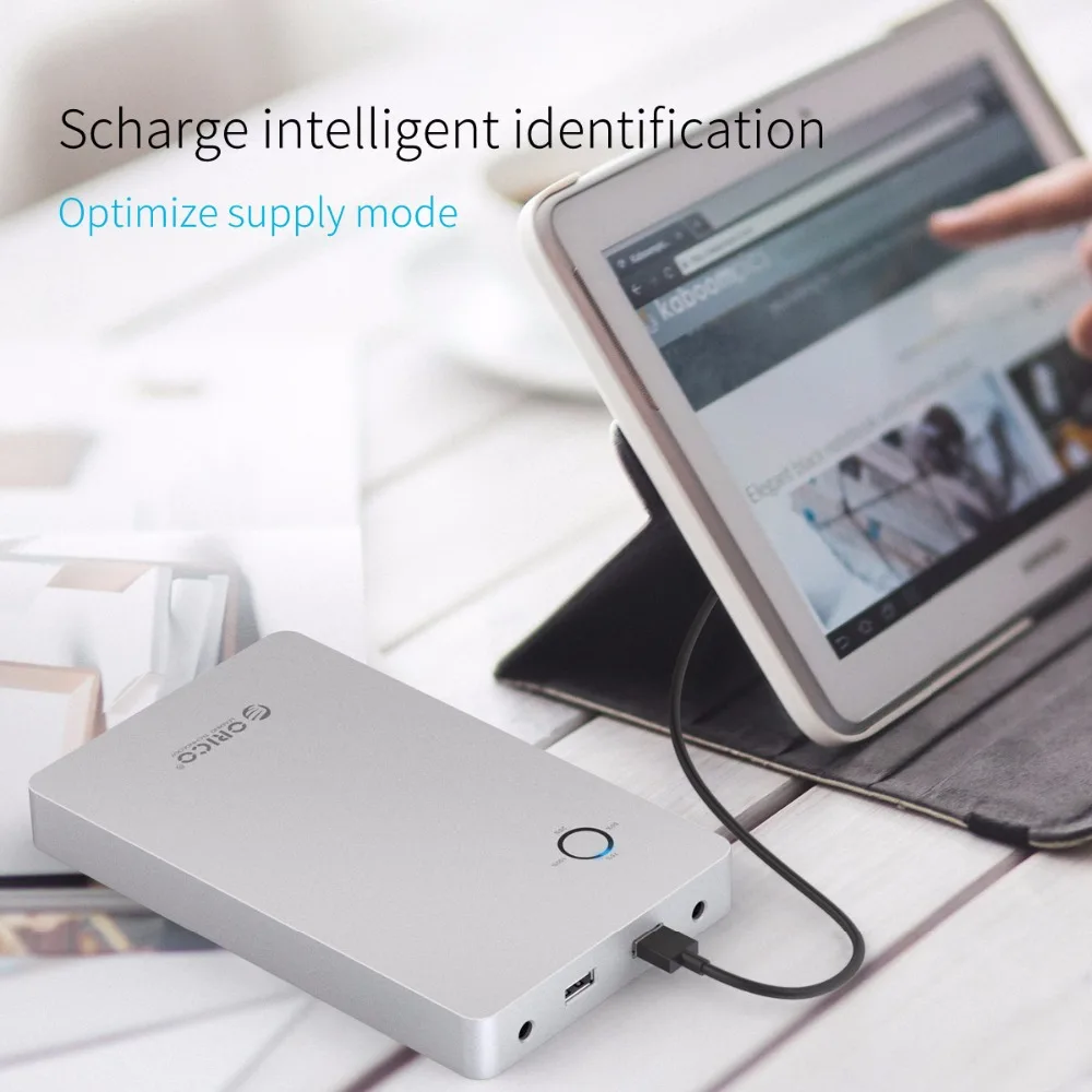 Внешний аккумулятор ORICO из алюминиевого сплава с двойным выходом один порт