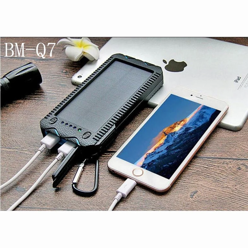 Для XIAOMI Powerbank 15000 мАч портативное солнечное зарядное устройство с двойным USB