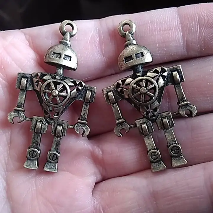 Колесо машины парового панка 3D робот 45*25 мм, ретро-бронзовые ювелирные изделия для браслетов, ожерелий, подвесок. Бесплатная доставка.