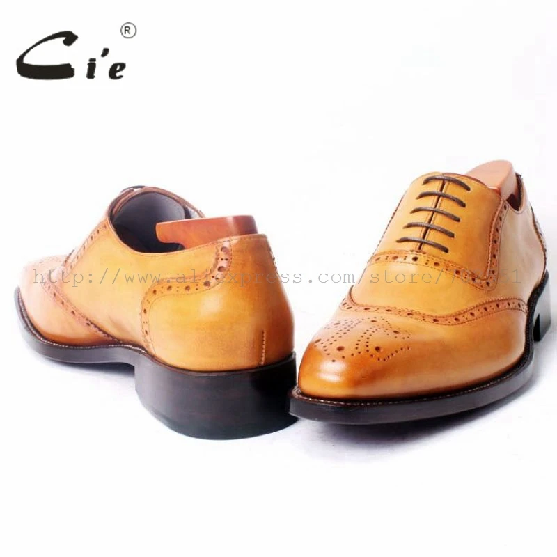 Мужские туфли оксфорды cie коричневые ручной работы из телячьей кожи|custom color|custom