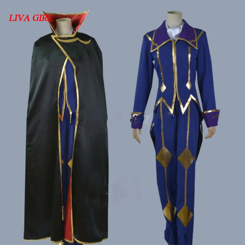 Костюм для косплея Geass Zero Letouch полный комплект с плащом|lelouch cosplay|cosplay costumecode geass |