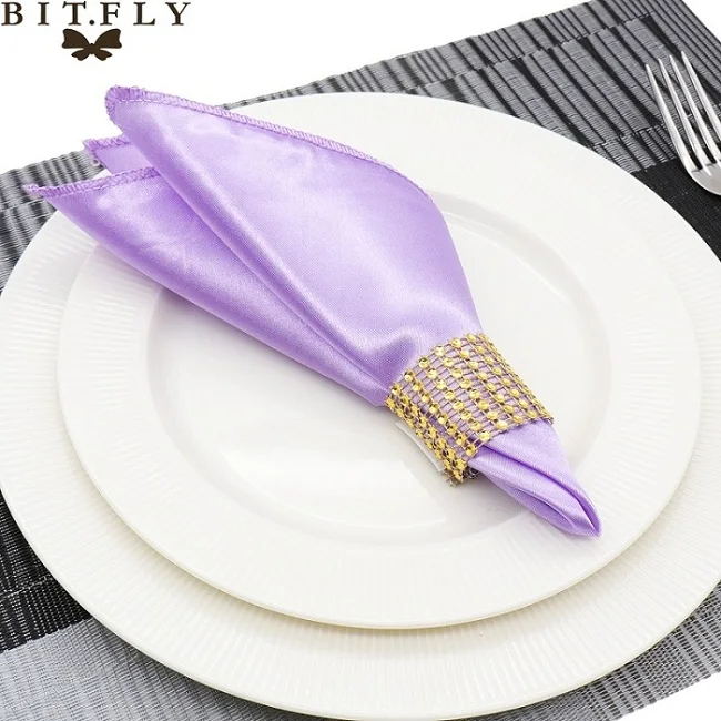 Lavender 50 шт. 50 см свадебные салфетки для стола квадратная атласная ткань салфетка ткань карман платок для дня рождения дома вечерние отель золотой белый - Цвет: Lavender