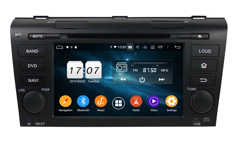 Автомобильный мультимедийный плеер 7 &quot два din Android 9 0 для Mazda3 2004-2011 с gps-навигацией