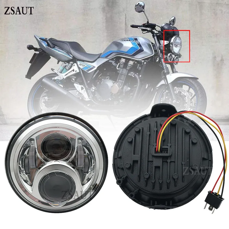 7 дюймов светодиодная фара головного света для honda Мотоцикл CB400 CB500 CB1300 Hornet 250 600 900