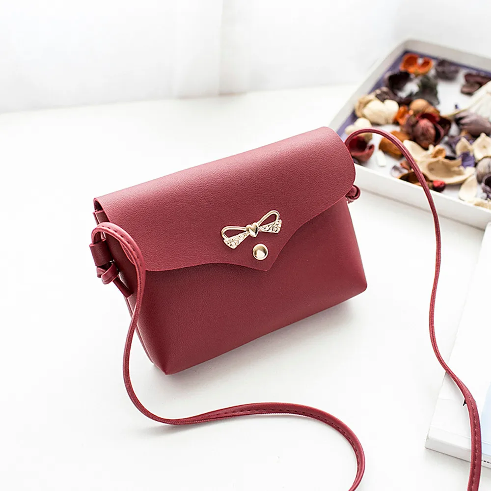 Aelicy Women Cover Bow Handbag PU Leather Women's Shoulder Crossbody Bags for Ladies clutch Small Handbags Purse Bolsos | Багаж и