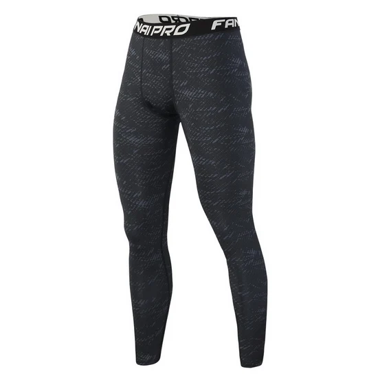 307 black pants FANNAI мужской s компрессионный спортивный костюм для мужчин, для футбола, баскетбола, тренировок, трико для спортзала, фитнеса, бега, футболка, Homme, спортивные шорты, AM331 - Цвет: 307 black pants