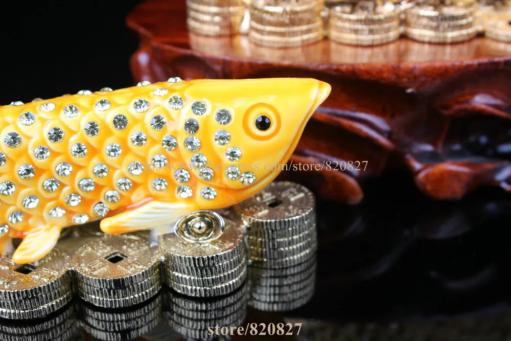 Bejewelled Оловянная Рыбка эмалированная безделушка новинка украшение для ручной