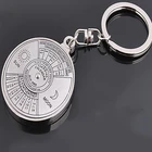 Брелок для ключей с вечным календарем на 50 лет, брелок для ключей из серебряного сплава, брелок для ключей 6RMA