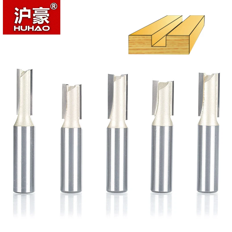 HUHAO 1pcs 1/2&quotShank 2 flute straight bit Woodworking Tools Router Bits for Wood Tungsten Carbide endmill milling cutter|tools router