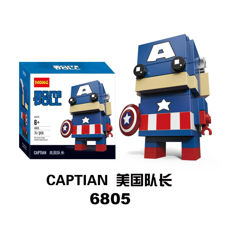 Новые Фигурки Brickheadz супергероев DC Лиги справедливости железные головы Человек
