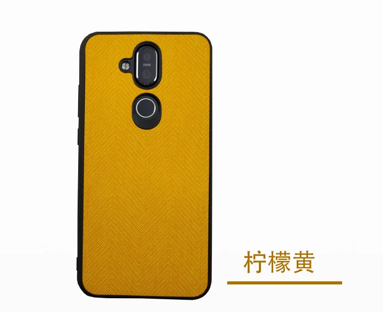 Цвет: желтый 6,1" Чехол зеленого цвета для Nokia 8,1 coque, тканевый кожаный чехол для Nokia 8,1, чехол для телефона s TA-1131, тканевый чехол - Цвет: Цвет: желтый