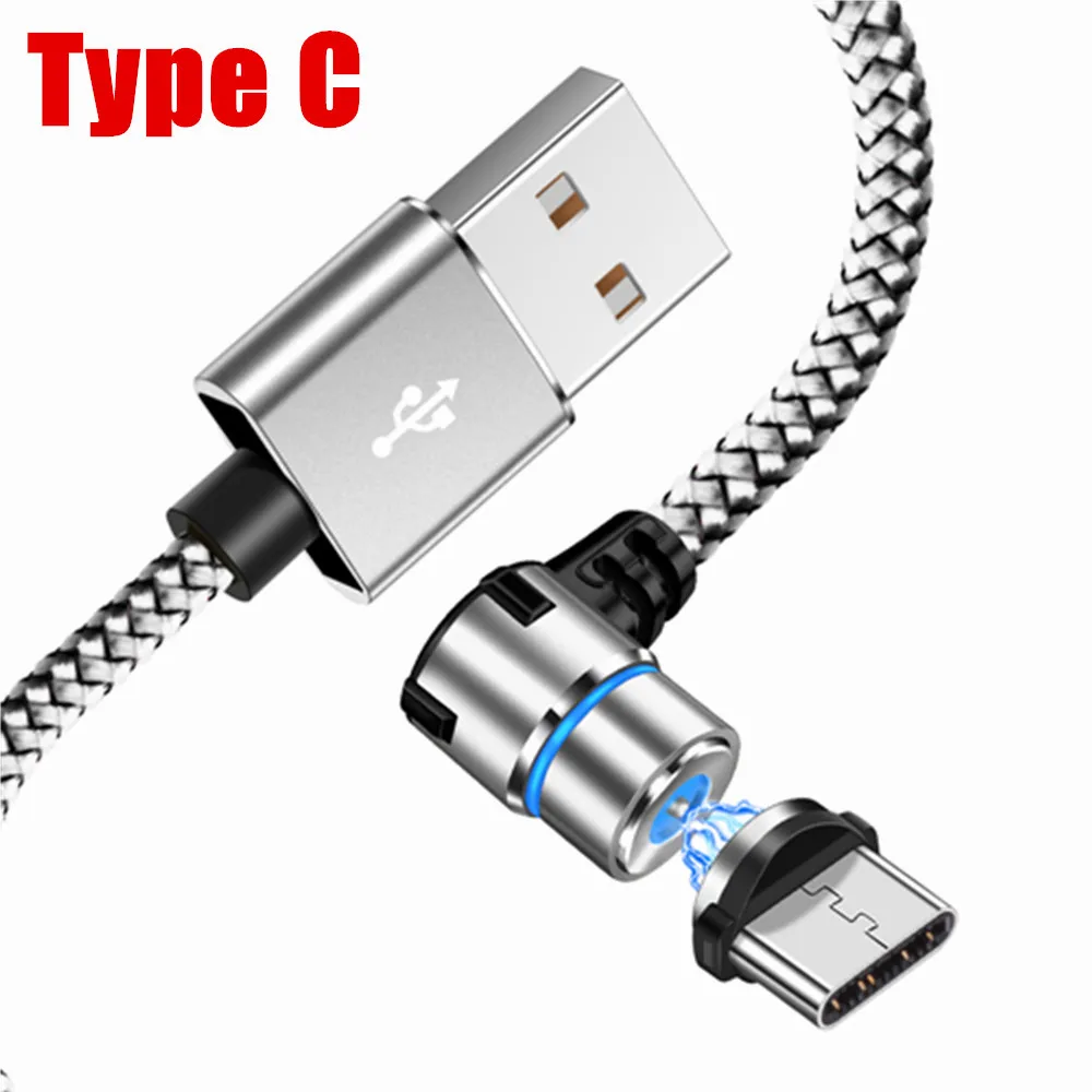 Олаф Магнитный Кабель Micro-USB для быстрой зарядки Тип usb C кабель магнит Зарядное устройство для передачи данных кабель для зарядки USB шнур для iPhone samsung Xiaomi - Цвет: Silver Type C Cable