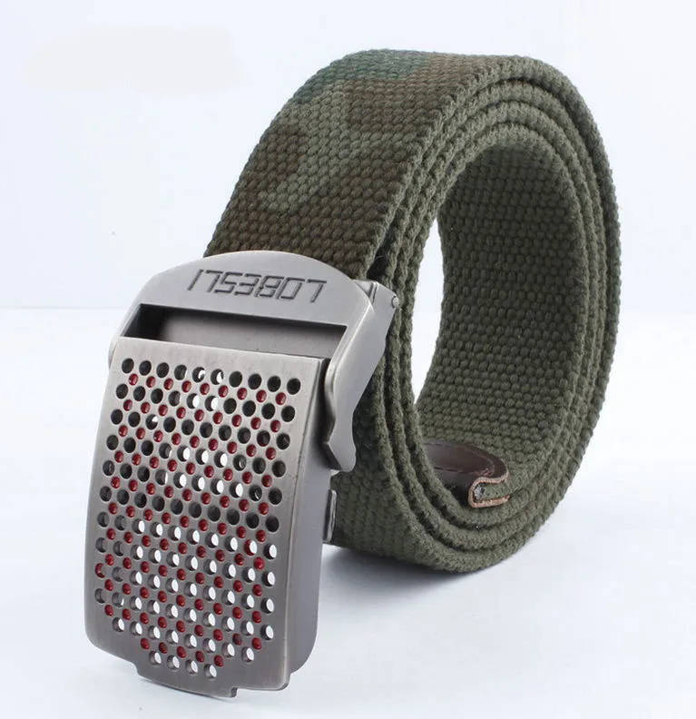 Camouflage SupSindy мужской и wo мужской холщовый ремень с металлической пряжкой Роскошные джинсовые ремни для мужчин винтажный тактический ремень Военный нейлоновый ремень мужской - Цвет: Camouflage