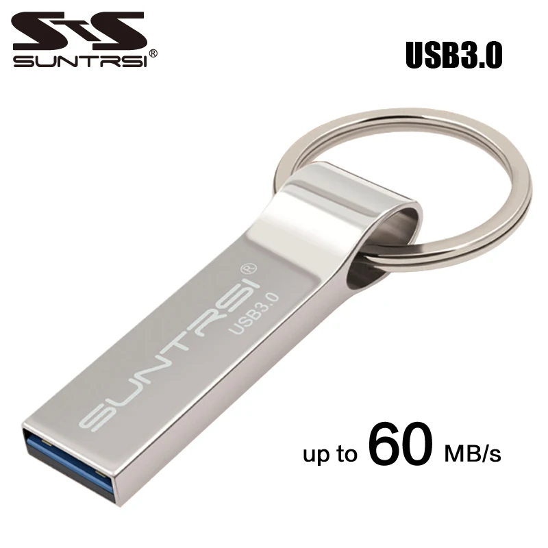 Suntrsi металлический USB флеш накопитель 16 ГБ 32 64 реальная емкость Водонепроницаемый