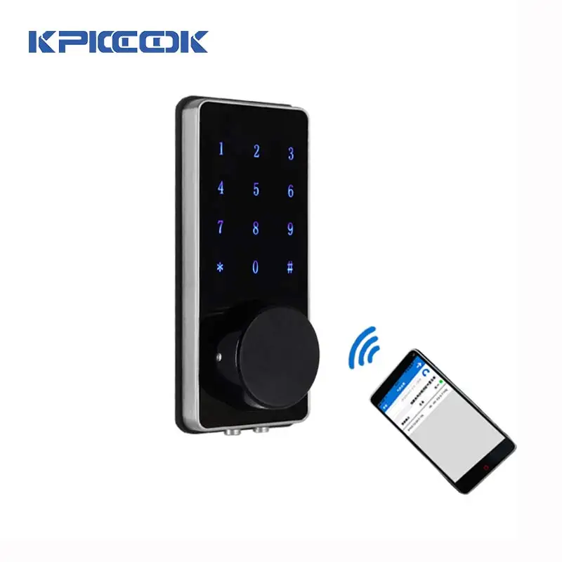 

KPIOCCOK Bluetooth Smart Door Lock 3D Scanning Fingerprint Lock App Password IC Card Mechanical Key Door Lock B110