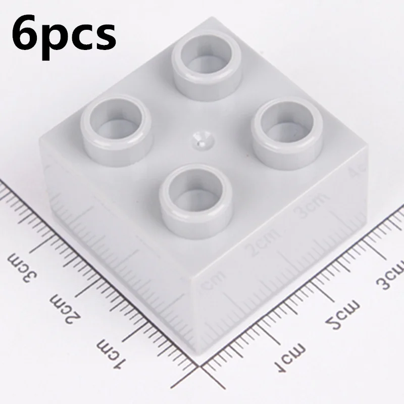 Diy-R501-12x6pcs 6 шт./партия 2X2 толстые Кирпичи Diy Большие размеры строительные блоки запас аксессуары совместимы с дублированные игрушки для детей подарок для детей - Цвет: Diy-R501-12x6pcs