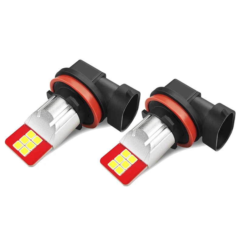 2 шт. OXILAM 1200LM H8 светодиодный лампы H11 H10 H16EU 9005 HB3 9006 HB4 светодиодный Противотуманные фары 2835 SMD Автомобильные фары DRL Противотуманные лампы 6000K белый