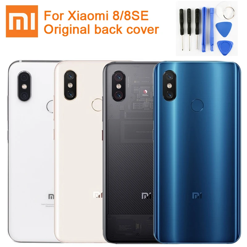 Оригинальный стеклянный чехол для Xiaomi 8 MI8 M8 8SE задняя крышка аккумулятора