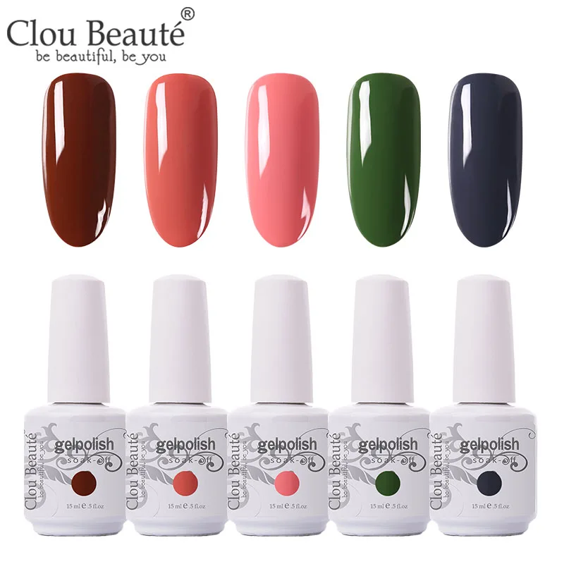 5pcs-15ml-ZH27 Clou Beaute синий Гель-лак для ногтей 15 мл сапфировый гель для ногтей Гибридный лак для ногтей Полупостоянный УФ Гель-лак для ногтей - Цвет: 5pcs-15ml-ZH27