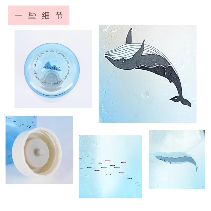 Большой Ocean Blue Gradient жаропрочных Стекло Кубок КИТ любителей чашка воды больше емкости простота прозрачный стеклянный чашки