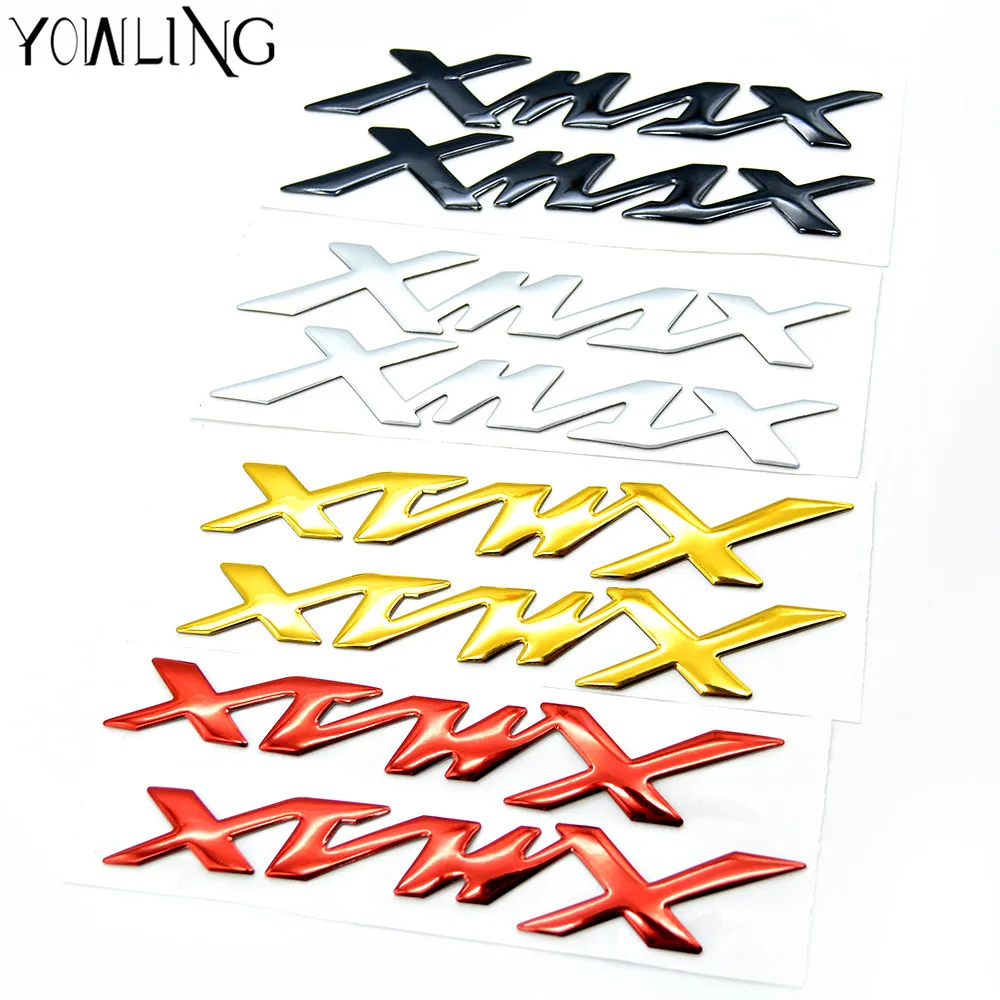 

For Yamaha X-MAX XMAX X MAX 125 200 250 300 400 Motorcycle Decals Stickers Emblem Badge 3D Decal Raised Tank Wheel Tank Decals