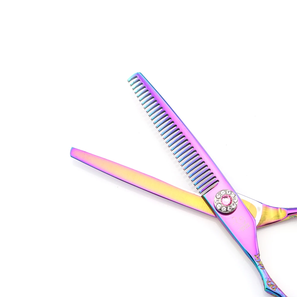 Левая рука ножницы для волос 6 дюймов фиолетовый Япония профессиональные стрижки