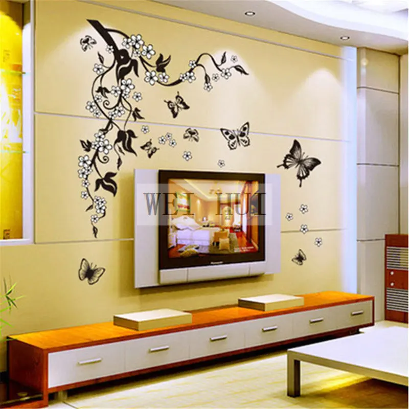 Танцы бабочка цветок bloom виниловые панно Книги по искусству стены Стикеры