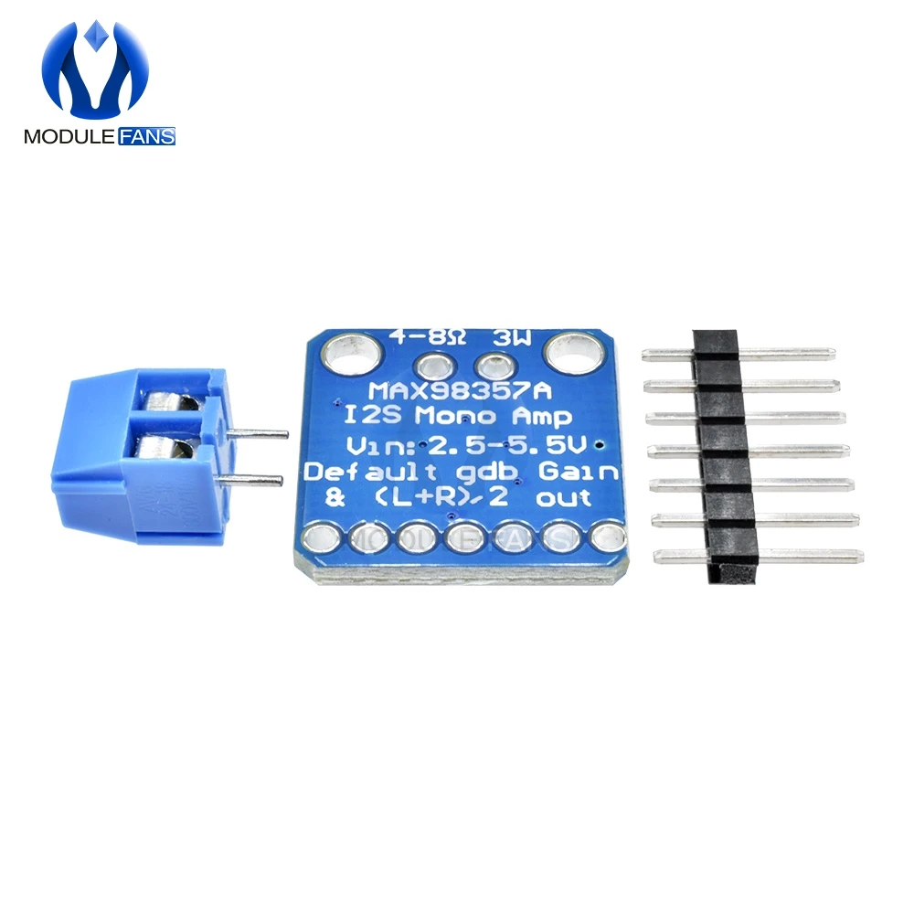 Плата модуля прерывания усилителя MAX08357 I2S Amp DAC 3 Вт класса D для Arduino Zero Raspberry Pi с