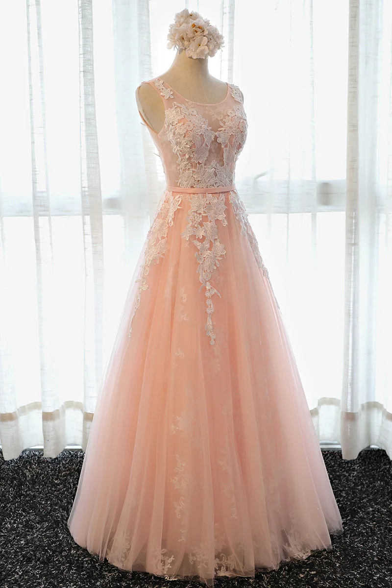 Реальное изображение Robe De Soiree кружевные розовые длинные вечерние платья для невесты, банкета, элегантные вечерние платья длиной до пола