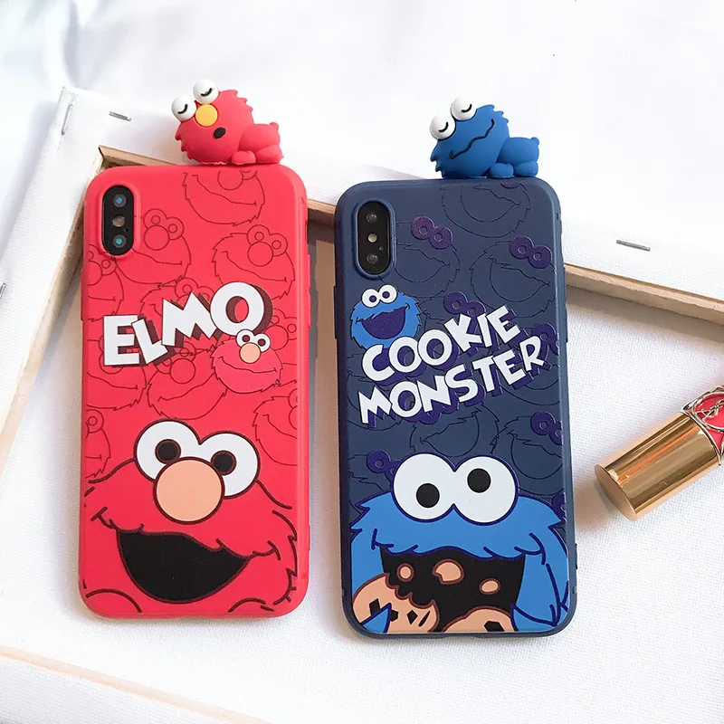 Силиконовый чехол для iphone 8 7 6 6S Plus X XS XR ELMO|Бамперы| |