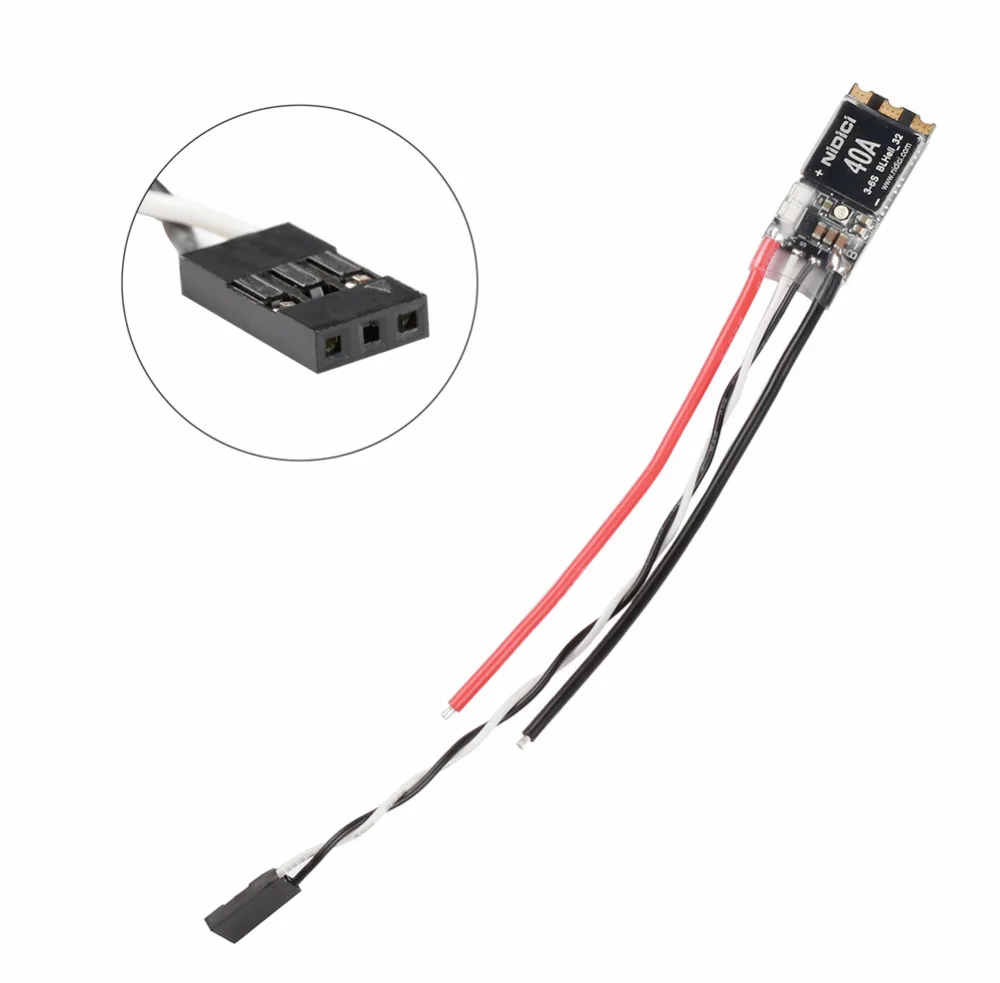 4 шт./лот NIDICI 40A 32bit BLHELI 32 Dshot1200 (3 6 S) ESC с RGB LED совместимым 2205 бесщеточным двигателем
