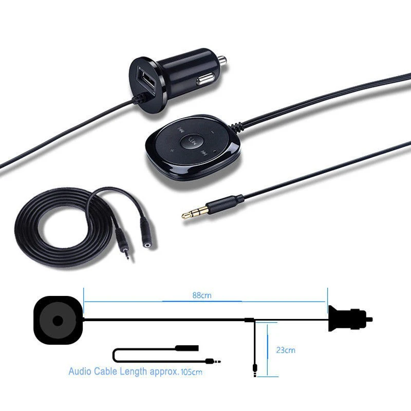 Новый fm передатчик Bluetooth автомобильный комплект громкой связи + 3 5 мм AUX