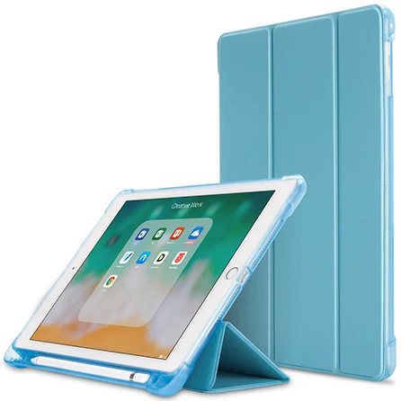 Sky Blue Чехол-карандаш для iPad, мягкий силиконовый чехол-подставка для iPad 9,7,,, A1893, A1954, планшет - Цвет: Sky Blue