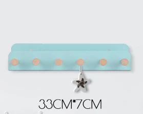 Metal hook blue Крючки для детской комнаты, декоративные крючки для детской комнаты, нордические радужные крючки, вешалки, украшения для дома, детские настенные крючки, украшения - Цвет: Metal hook blue