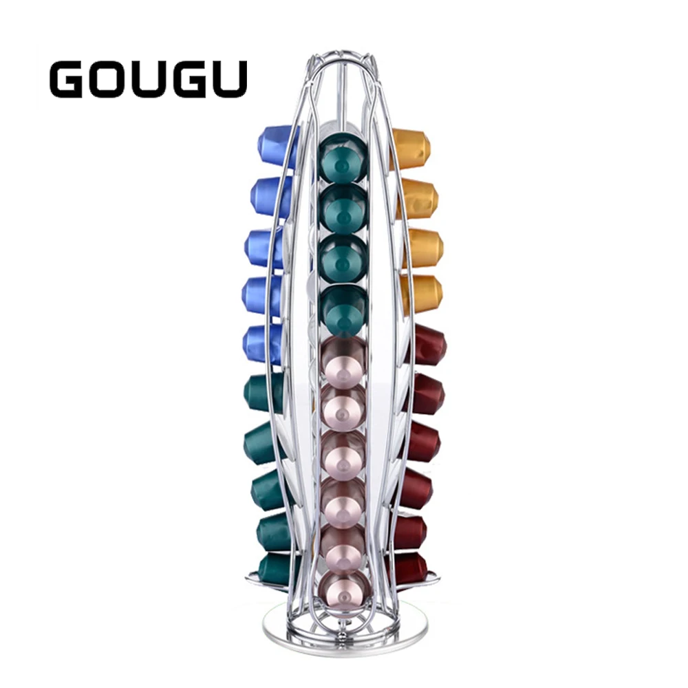 Дозатор для кофейных капсул GOUGU, держатель для капсул Nespresso, держатель для кофейных фильтров