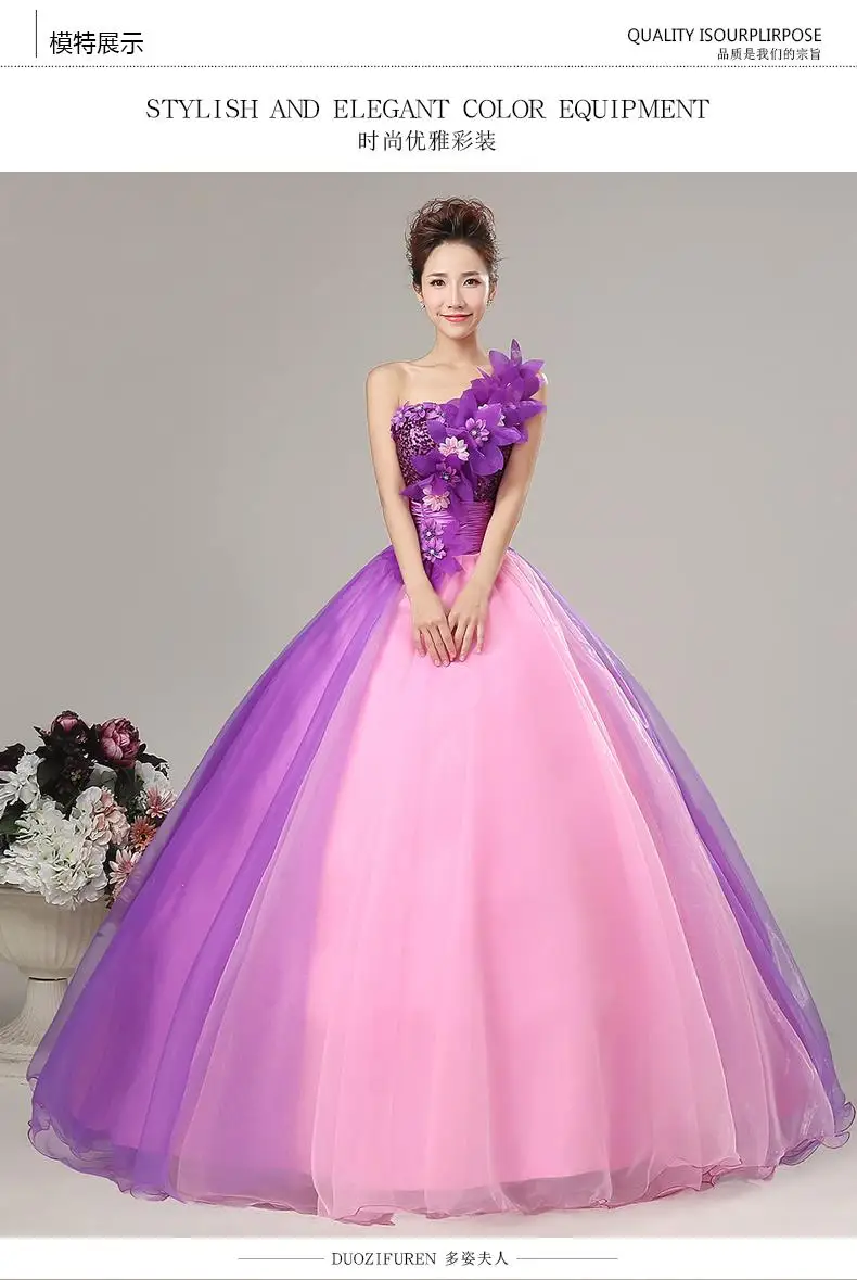 Vestidos Baratos Quinceanera, новинка, платье принцессы, бальное платье на одно плечо с цветочным рисунком, на заказ, плюс размер, платье для выпускного вечера