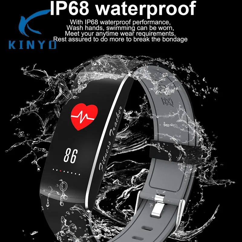 Смарт браслет с боковым лазерным гравировкой цветной экран водозащита IP68 24 часа