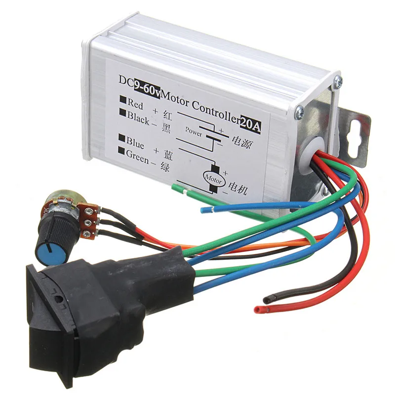 DC 12V 24V 36V 48V Реверсивный регулятор скорости двигателя PWM контроллер ler PWM