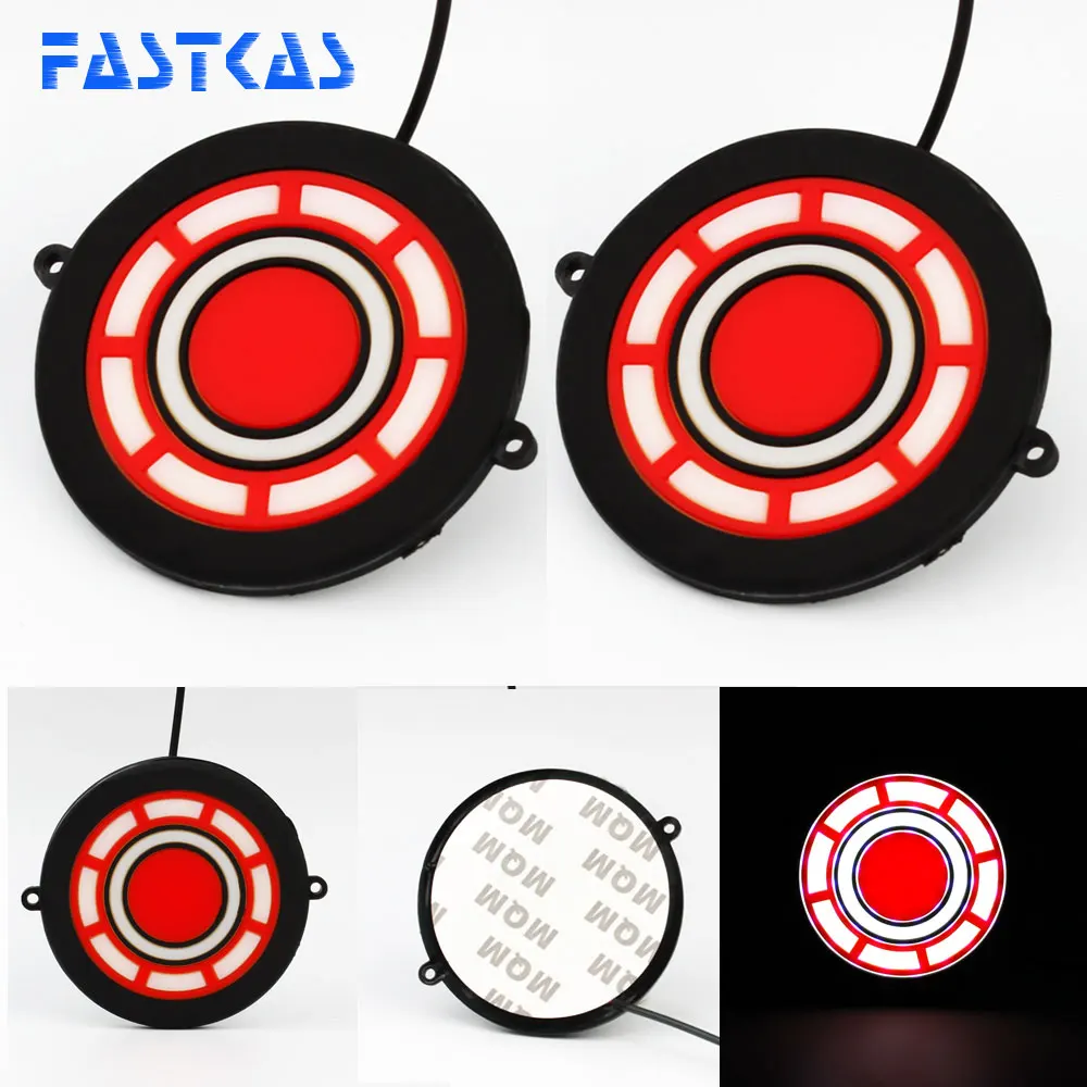 СВЕТОДИОДНЫЙ DRL Дневной светильник 100% Водонепроницаемый красный белый Цвет