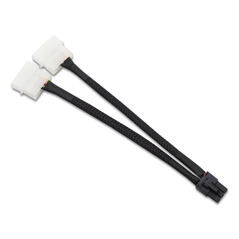 Новый 1 шт. двойной 4 Pin до 6 Molex PCI-E внешняя видеокарта кабель питания