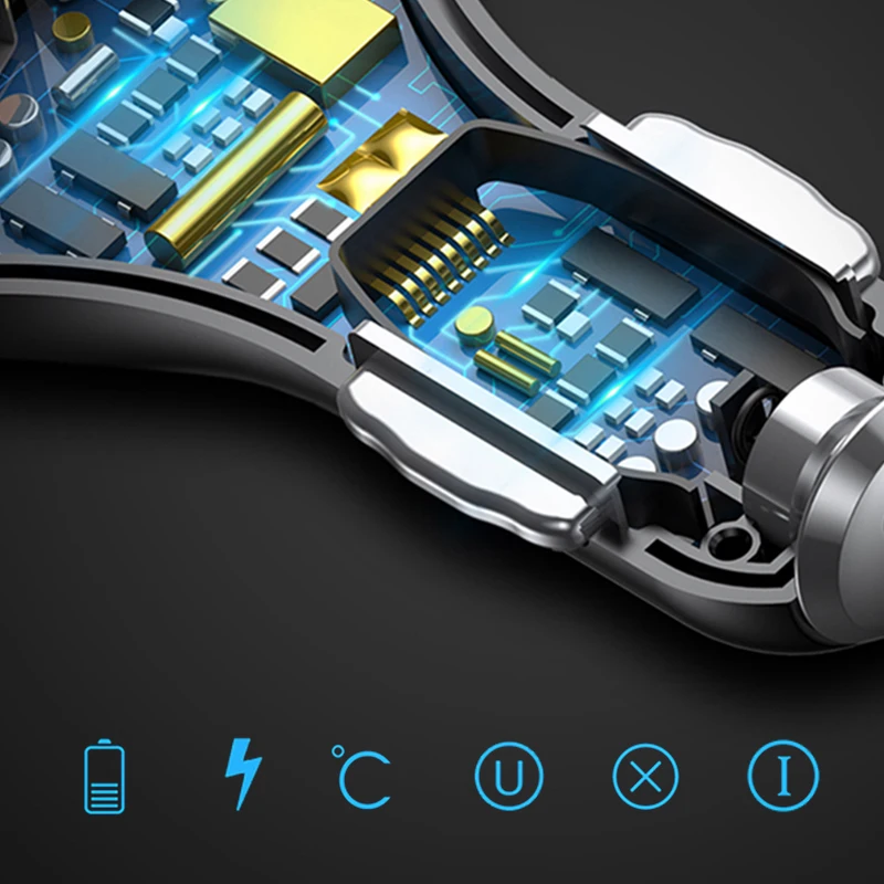 Универсальное USB быстрое зарядное устройство QC3.0 автомобильное для iPhone Micro Type C