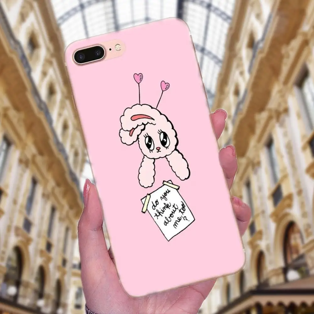 Уникальный роскошный мягкий чехол для телефона розовый корейский Chuu Esther Kim Rabbit
