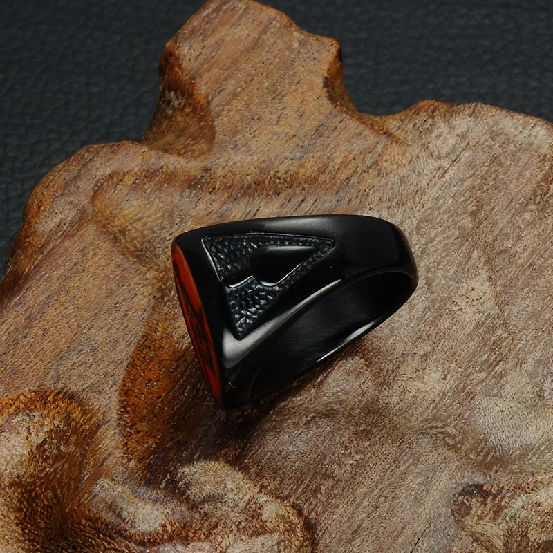 Хип черный и красный цвет мастер масонские кольца литье титановая нержавеющая