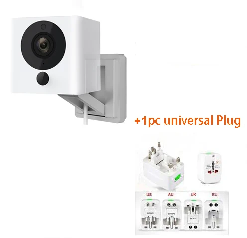 Оригинальная XiaoMi XiaoFang 1S портативная умная wifi ip-камера IR-Cut ночного видения 1080P для умного дистанционного управления домашней безопасности - Цвет: add universal Plug