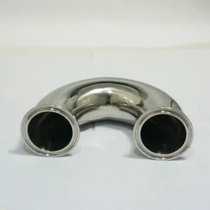 51 мм OD 304 нержавеющая сталь подходит для обжимной наконечника OD 64 мм санитарный Обжимной наконечник 180 градусов фитинг для трубы Tri Clamp