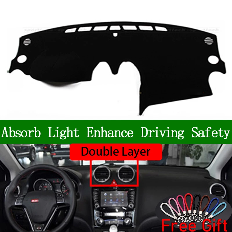 

Double Layer Car Stickers For HAVAL H6 2011 2012 2013 2014 2015 2016 2017 Dashboard Cover Car Accessories Interior Car Decals