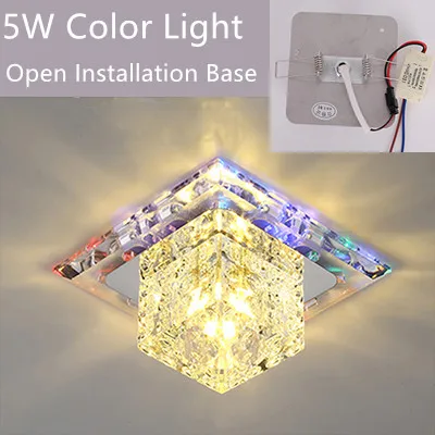 5W-Con-Color Светильник потолочныйпотолочный светильник кристалла LED светильники потолочные светодиодная лампа потолочные для гостинной проходу для декоративного освещения заподлицо светодиодные лампы светильники - Цвет корпуса: 5W-Con-Color